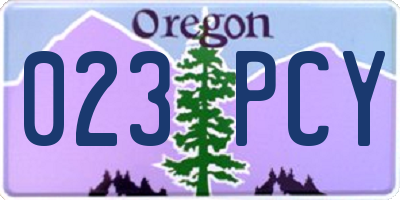 OR license plate 023PCY