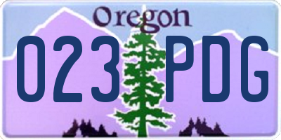 OR license plate 023PDG