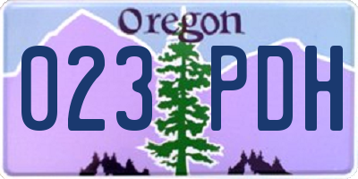 OR license plate 023PDH