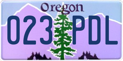 OR license plate 023PDL