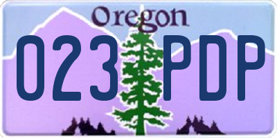 OR license plate 023PDP