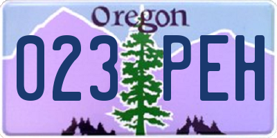OR license plate 023PEH