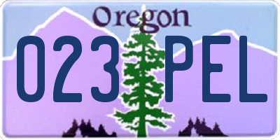 OR license plate 023PEL