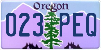 OR license plate 023PEQ