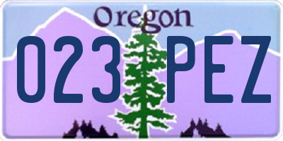 OR license plate 023PEZ