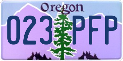 OR license plate 023PFP