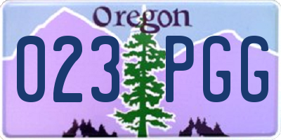OR license plate 023PGG