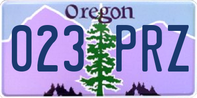 OR license plate 023PRZ