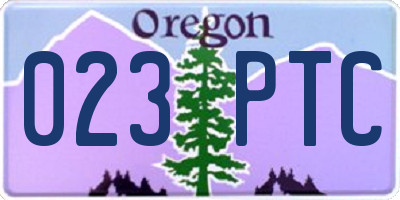 OR license plate 023PTC