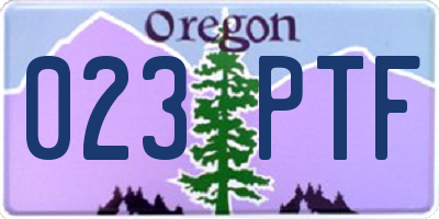 OR license plate 023PTF