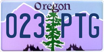 OR license plate 023PTG