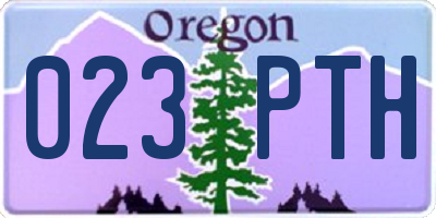 OR license plate 023PTH