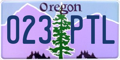 OR license plate 023PTL