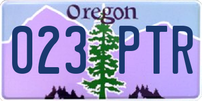 OR license plate 023PTR