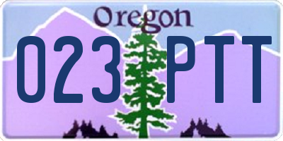 OR license plate 023PTT