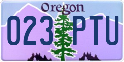 OR license plate 023PTU