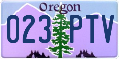 OR license plate 023PTV