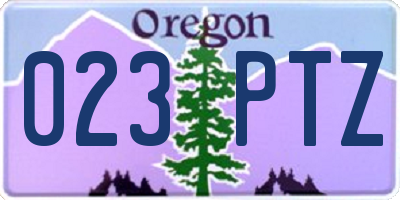 OR license plate 023PTZ
