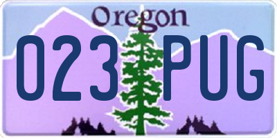 OR license plate 023PUG