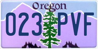 OR license plate 023PVF