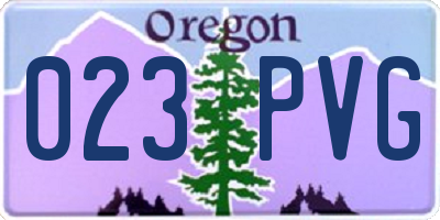 OR license plate 023PVG