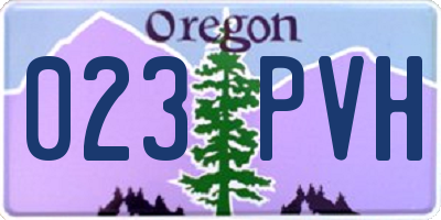 OR license plate 023PVH