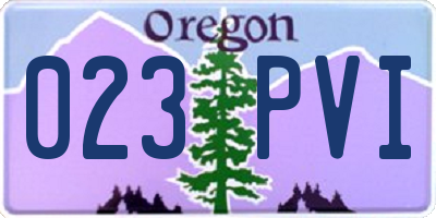 OR license plate 023PVI