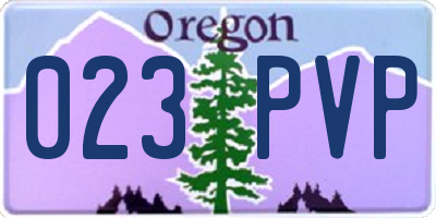 OR license plate 023PVP