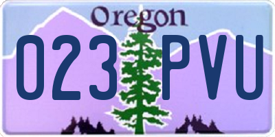 OR license plate 023PVU