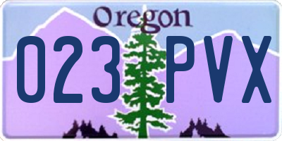 OR license plate 023PVX