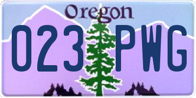 OR license plate 023PWG