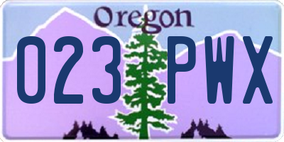 OR license plate 023PWX