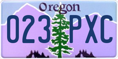 OR license plate 023PXC