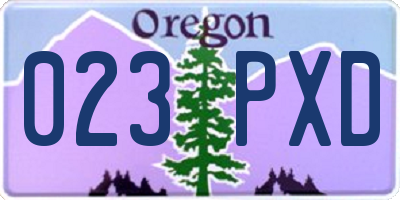 OR license plate 023PXD