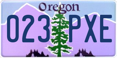 OR license plate 023PXE