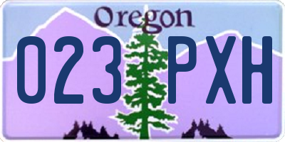 OR license plate 023PXH