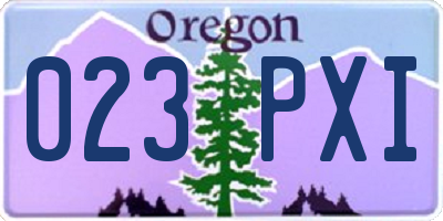OR license plate 023PXI