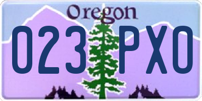 OR license plate 023PXO