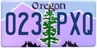 OR license plate 023PXQ
