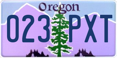 OR license plate 023PXT
