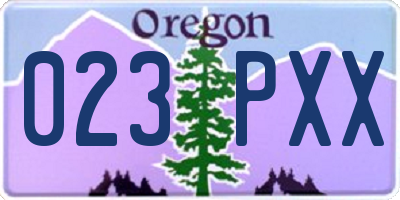 OR license plate 023PXX