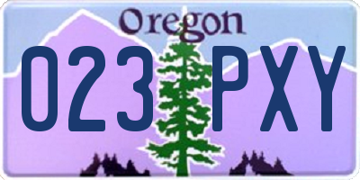 OR license plate 023PXY