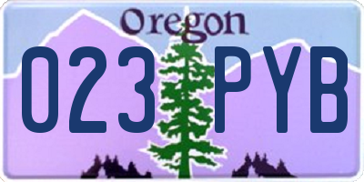 OR license plate 023PYB