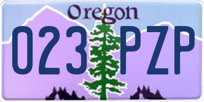 OR license plate 023PZP