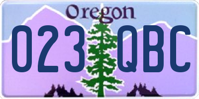 OR license plate 023QBC