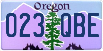 OR license plate 023QBE