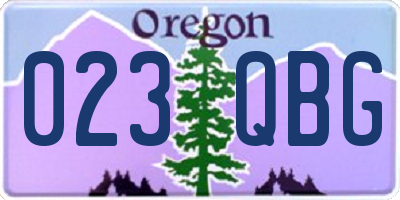 OR license plate 023QBG