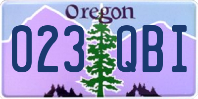 OR license plate 023QBI