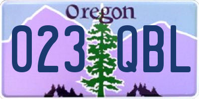 OR license plate 023QBL