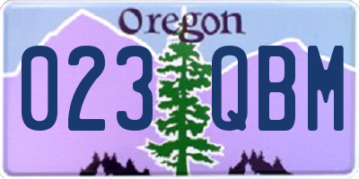 OR license plate 023QBM